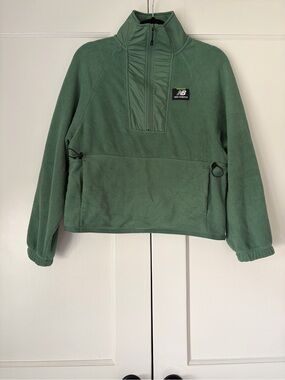 New Balance All Terrain Polar Fleece Pullover Jacket - Green - Size XS